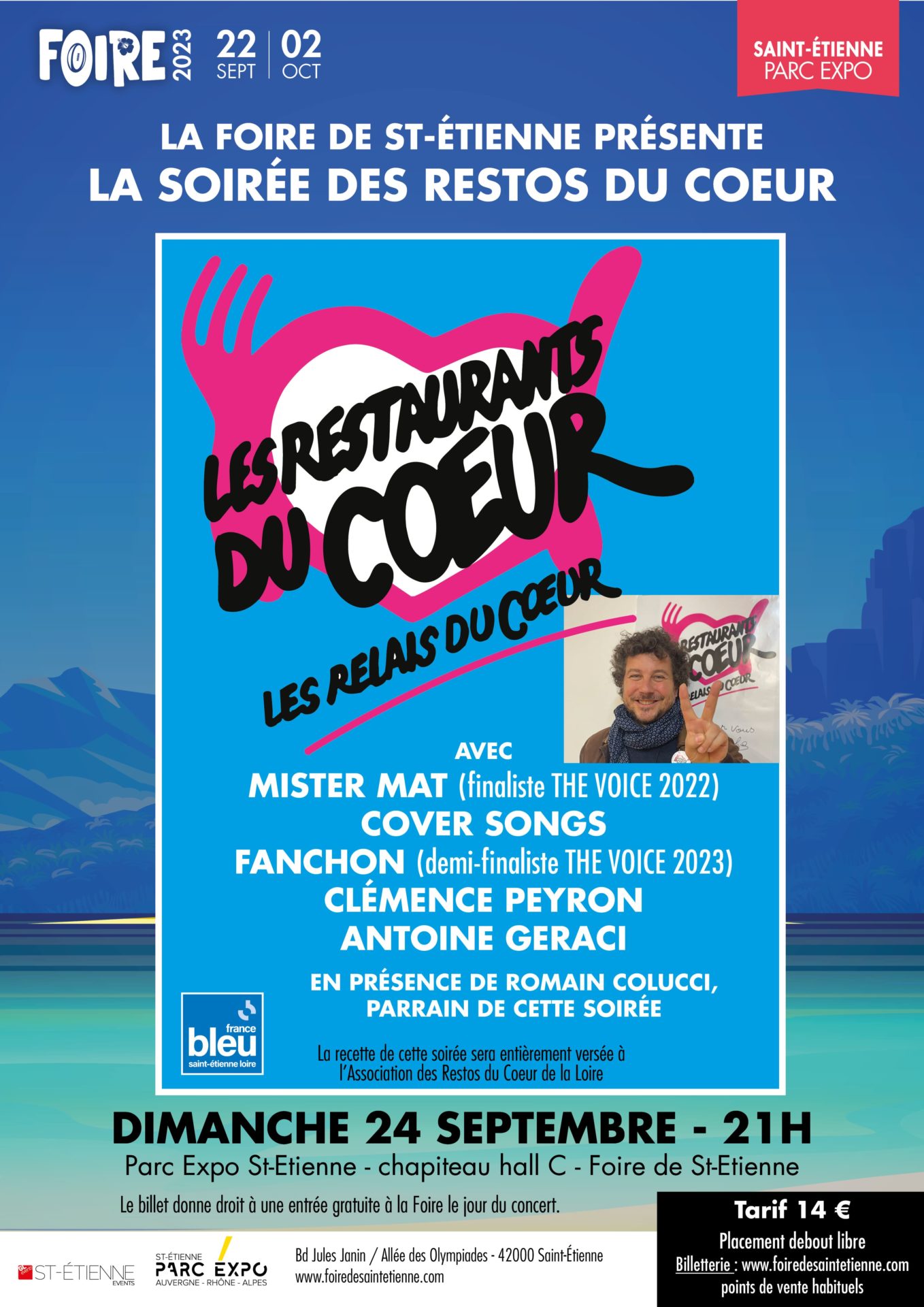 Concert pour les Restos du cœur Parc Expo SaintEtienne Evènements